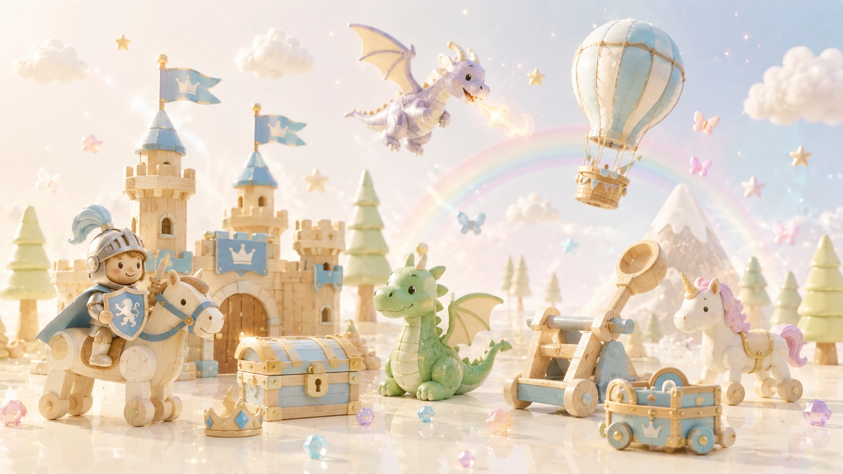 Pastel toy media background
